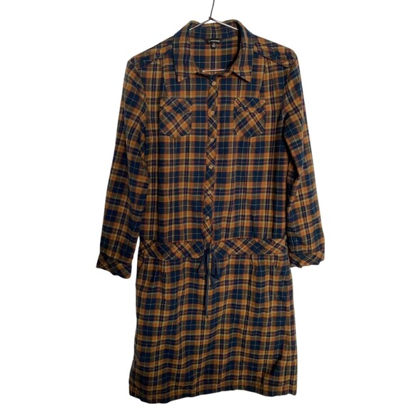 J. Peterman Flannel Plaid Dress - Picture 1 of 14